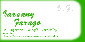 varsany farago business card